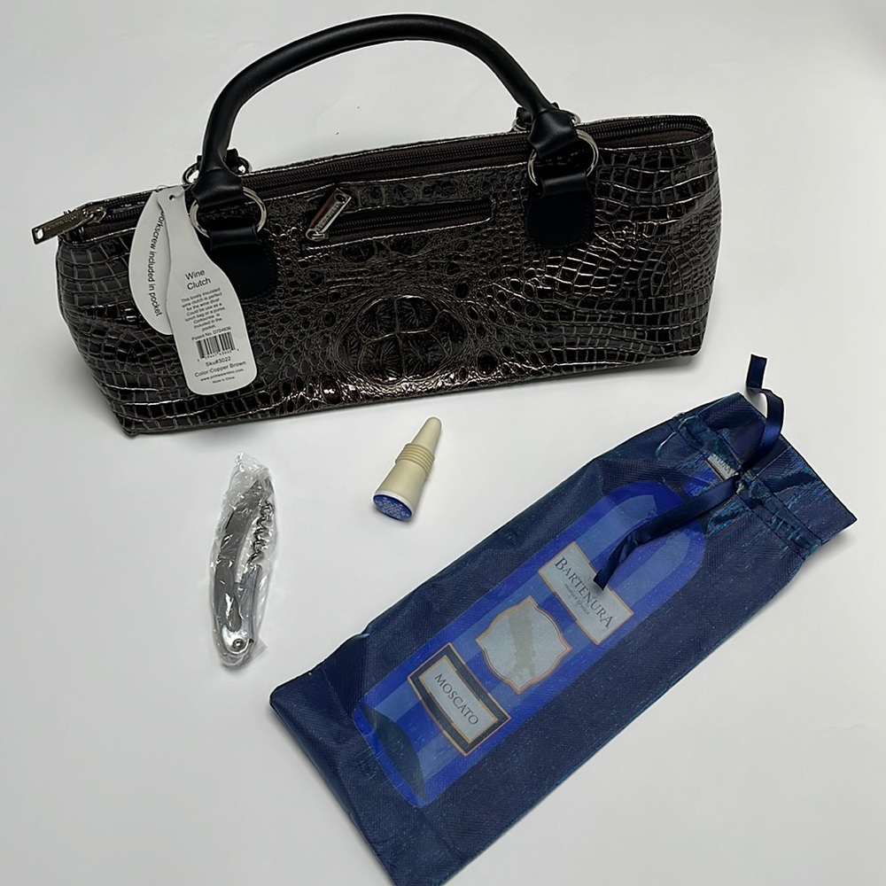 Primeware Wine Clutch Bag Thermal Insulated Trendy Carry Tote Holds 750mL Bottle